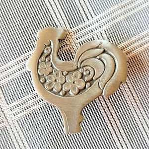 Vintage Runn Tennesmed Sweden Pewter Brooch